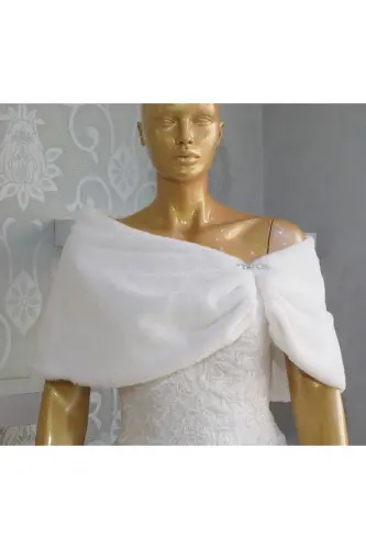 Gelinlik Kürkü-gelin Ceket-gelinlik Bolero-gelinlik Etol-nikah Kürk-gelinlik Aksesuarları-abiye Şal - 1