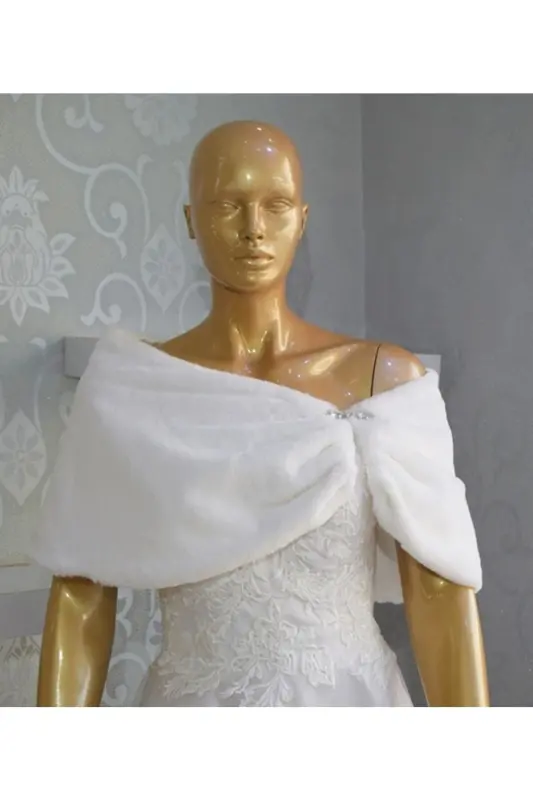 Gelinlik Kürkü-gelin Ceket-gelinlik Bolero-gelinlik Etol-nikah Kürk-gelinlik Aksesuarları-abiye Şal - 6