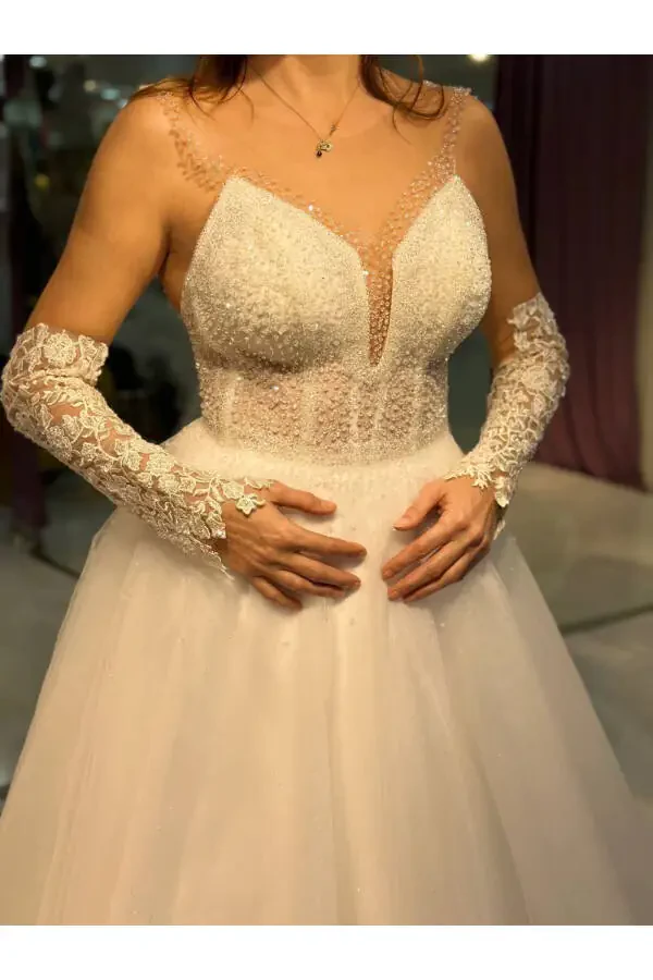 Gelinlik nikah eldiveni - 1