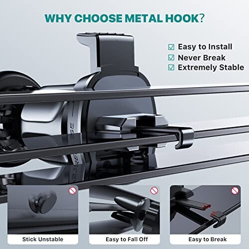 Miracase [Upgraded] Universal Magnetic Phone Holder,[2nd Generation Air Vent Clip&Strong Magnets] Hands Free Car Phone Mount for All Phones - 2