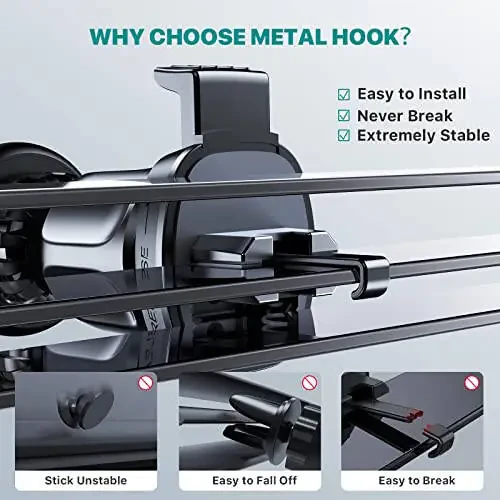 Miracase [Upgraded] Universal Magnetic Phone Holder,[2nd Generation Air Vent Clip&Strong Magnets] Hands Free Car Phone Mount for All Phones - 2