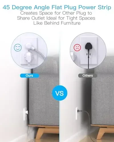 Cruise Essentials 2025,One Beat Travel Power Strip with 3 Outlets 4 USB Ports 3.1A,Short Extension Cord 1ft Desktop Charging Station for Travel Home Office,Cruise Ship Essentials,ETL Listed - 6