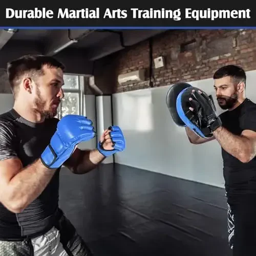 Gemscream 10 In1 Punching Mitts Kick Pad Set Taekwondo Pads Boxing Mitts Focus Pads Boxing Gloves Safety Head Guard Wrist Band for Kickboxing, Karate, Muay Thai, MMA Training - 6