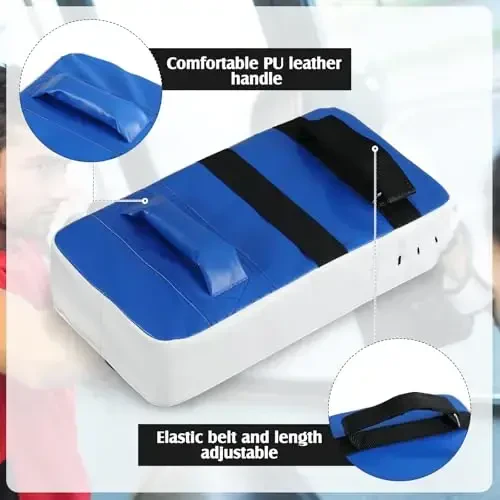 Gemscream 10 In1 Zarba berish qo'lqoplari Tepish Pad to'plami Taekvondo yostiqchalari Bokschalik qo'lqoplari Fokus yostiqchalari Bokschalik qo'lqoplari Xavfsizlik Bosh himoyachisi Kikboksing, Karate, Muay Thai, MMA mashg'ulotlari uchun bilak bandi - 8