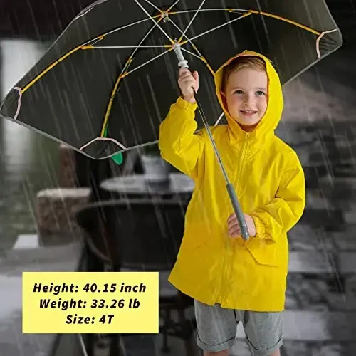 YOUNGER TREE Toddler Baby Boy Girl Duck Raincoat Cute Cartoon Hoodie Zipper Coat Outfit - 2