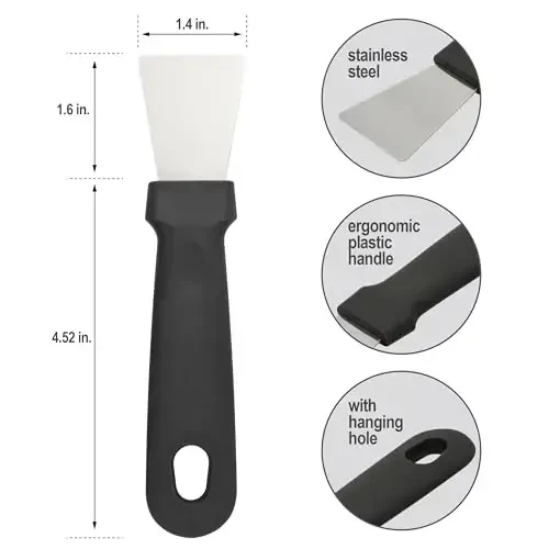 Generic 5Pcs Tel cho'tkasi va qirg'ich to'plami, zanglamaydigan po'lat, guruch, neylon tuklar, 3 ta katta cho'tka, 2 ta qirg'ich, oson ishlov berish, ko'p qirrali tozalash, zang, bo'yoq, moyni olib tashlash - 5