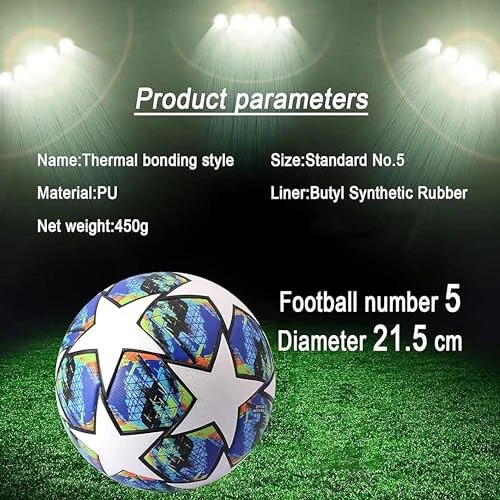 Generic Champions League Football Fans Memorabilia Soccer Collectible Size: 5 Best Gift for a Child's Birthday, Blue - 10