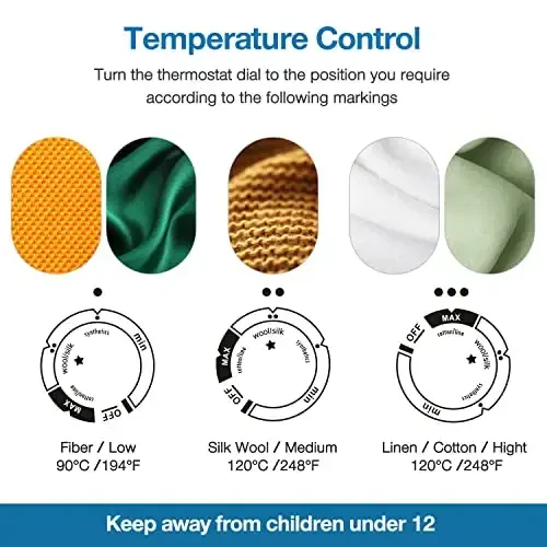 Generic Mini Iron for Crafts & Clothing, Travel & Home Use, 4-Level Temp Adjust, Purple - 7