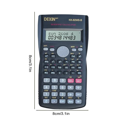 Generic Scientific Calculators 82ms, Calculadora Cientifica Multi-Function, Black Calculator with Large Two-Line Display Easy to Operate, School Supplies for Student and Exam Clearance # - 7