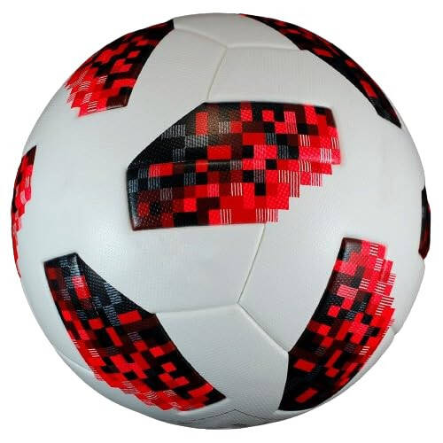 Generic World Cup 2018 Russia Final Match Ball Famous Football Replica, Soccer Ball Official (Size 5) - KL130, Red - 1