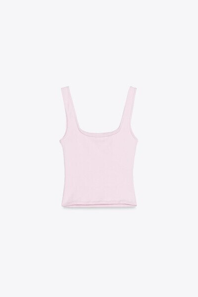 GENİŞ ASKILI T-SHIRT-Pembe - 6