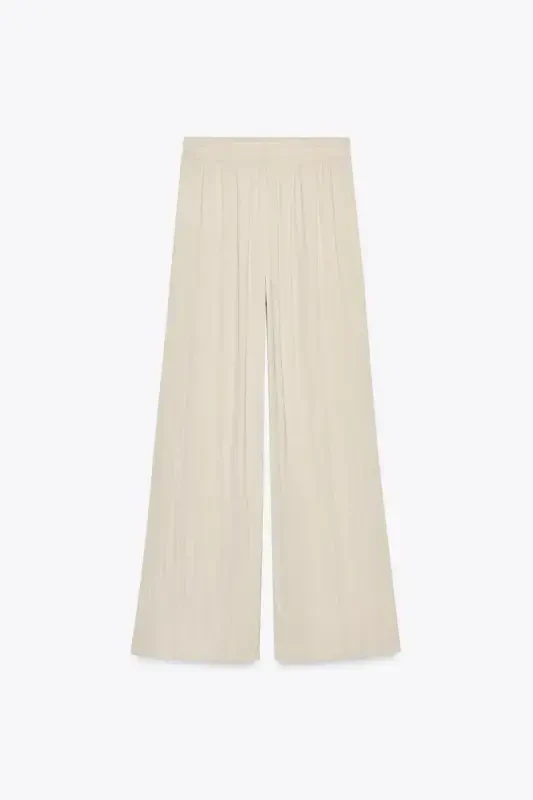 GENİŞ DÖKÜMLÜ PANTOLON-Cava rengi - 3