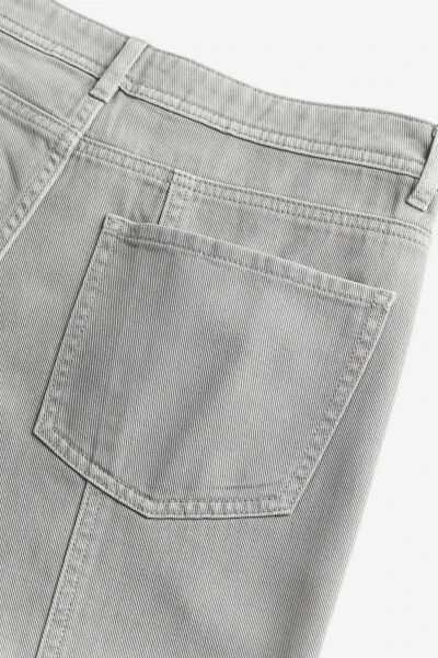 Geniş Gabardin Pantolon-Gri - 2