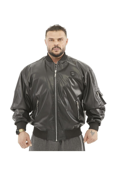 Geniş Kesim İçi Kürklü Deri Bomber Ceket BGSM 4082 - BGSM