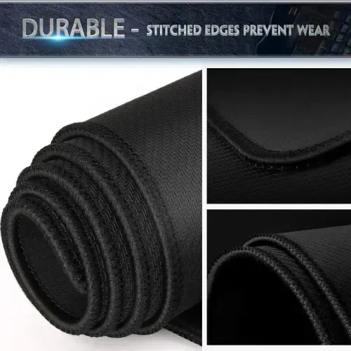 Large Extended Gaming Mouse Pad Mat, Stitched Edges Non-Slip Waterproof Mousepad- - 3