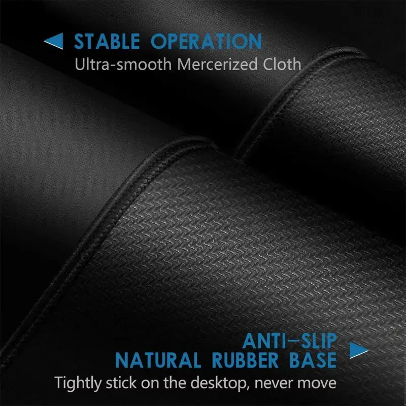 Large Extended Gaming Mouse Pad Mat, Stitched Edges Non-Slip Waterproof Mousepad- - 4
