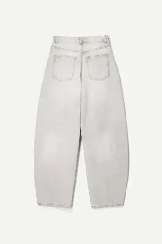 Geniş paça barrel jean-Gri - 1