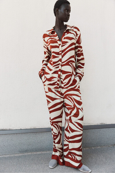 Geniş Pull-on Pantolon - 1