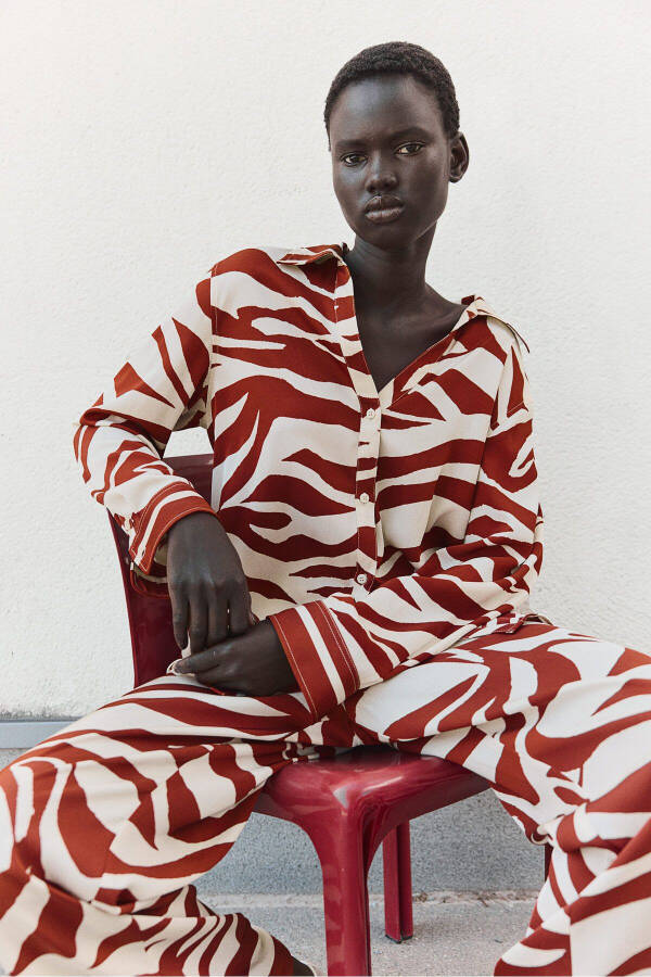 Geniş Pull-on Pantolon - 3