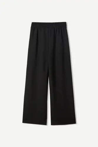Geniş paça pantolon-Siyah - 8