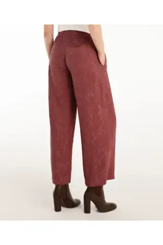 Geniş Paça Pantolon-BORDO - 4