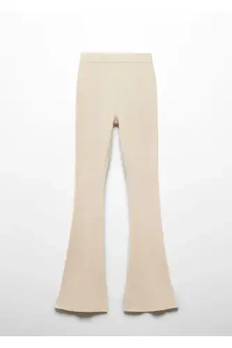 Wideleg ribana pantolon - 3