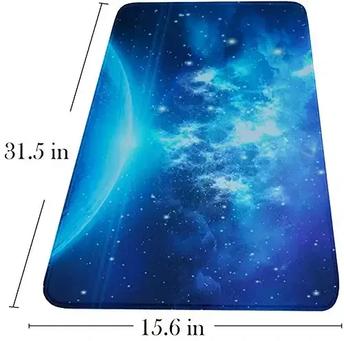 Extended Large Mouse Pad, Gaming Mouse Pad with Nonslip Base (31.5X15.7In) Heavy/Thick, Comfy, Waterproof Computer Keyboard Pad Mat for Esports Pros/Gamer/Desktop/Office/Home-Blue - 6