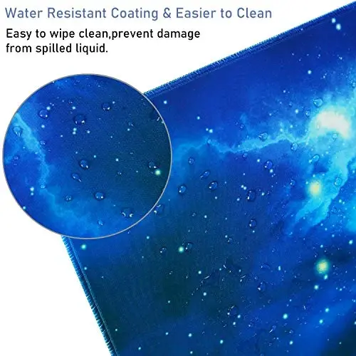 Extended Large Mouse Pad, Gaming Mouse Pad with Nonslip Base (31.5X15.7In) Heavy/Thick, Comfy, Waterproof Computer Keyboard Pad Mat for Esports Pros/Gamer/Desktop/Office/Home-Blue - 4