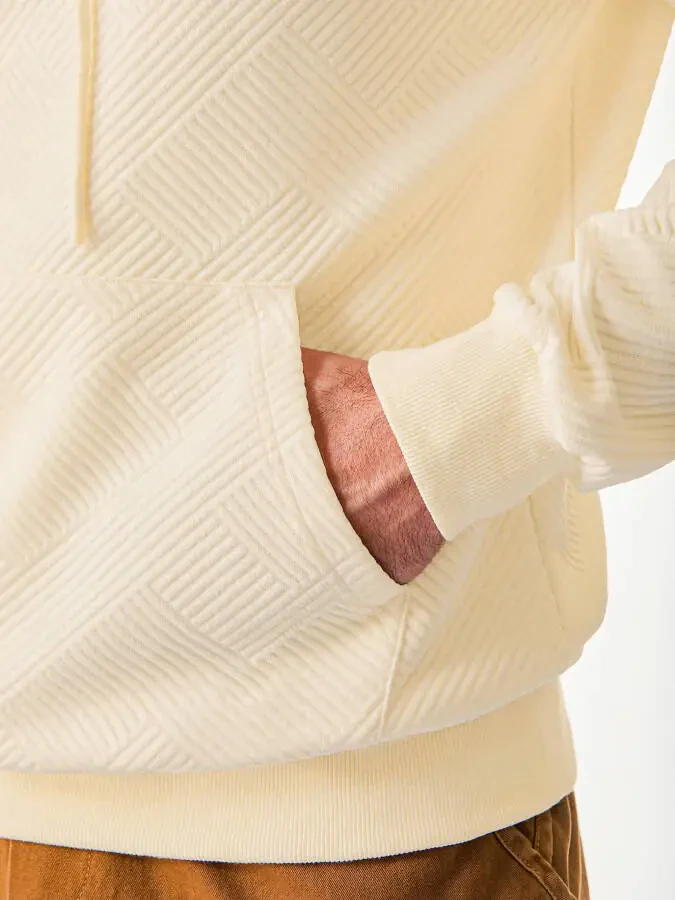 GENTS BLISS Long Sleeve Men Hoodies Sweatshirts Geometric Texture Sweatshirts for Men Casual Pollover Shirts with Kangaroo Pocket - 3