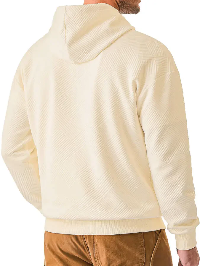 GENTS BLISS Long Sleeve Men Hoodies Sweatshirts Geometric Texture Sweatshirts for Men Casual Pollover Shirts with Kangaroo Pocket - 4