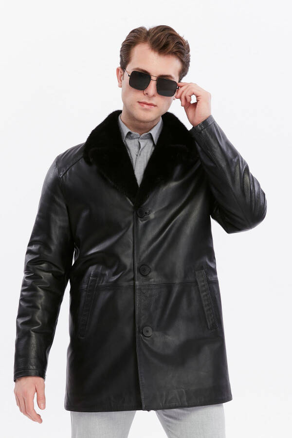 Genuine fur and leather jacket. - 6