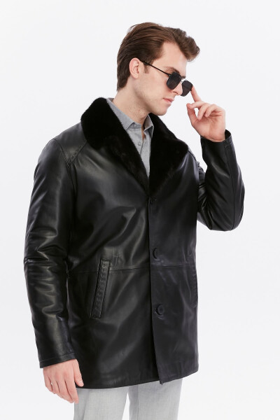 Genuine fur and leather jacket. - 8