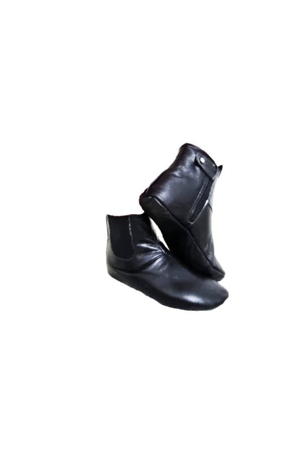 Genuine goat leather lined merino wool socks - 4