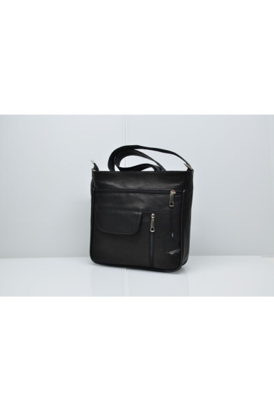 Genuine Leather Black Crossbody Bag - 3