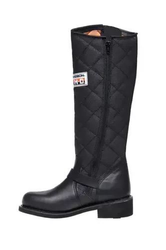 Genuine Leather Black Leather Women's Boot 025G100074-BLACK - 2