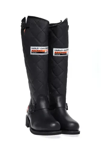 Genuine Leather Black Leather Women's Boot 025G100074-BLACK - 4