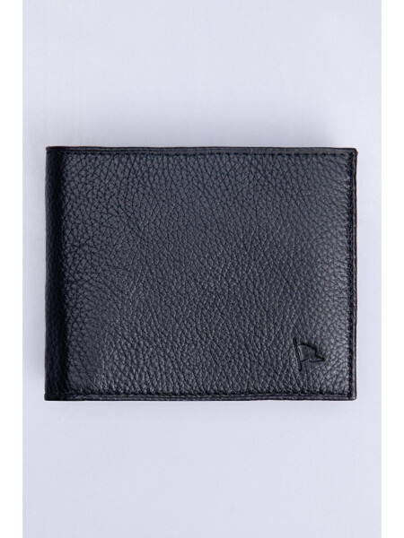 Genuine Leather Black Men's Wallet - 1