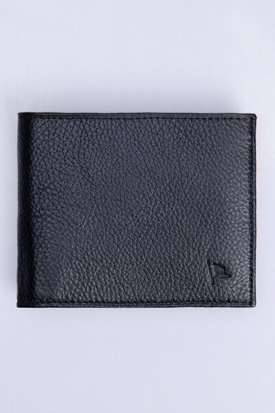 Genuine Leather Black Men's Wallet - 5