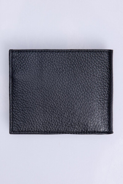 Genuine Leather Black Men's Wallet - 6