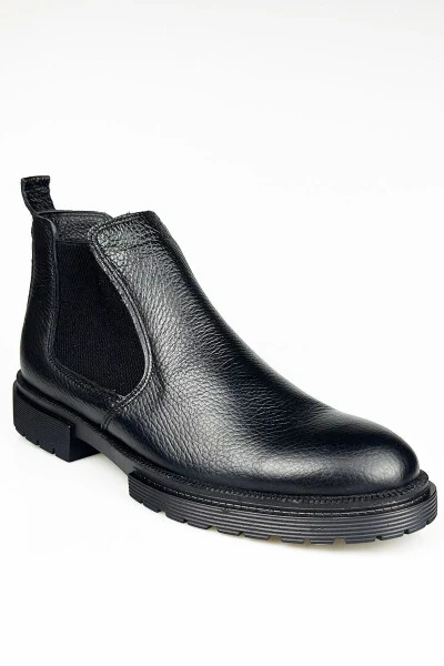 Genuine Leather Black Men's Winter Chelsea Boots Luass22al0038 - LUSIVE (1)