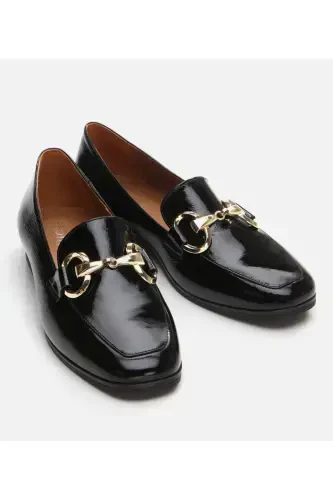 Genuine Leather Black Women's Loafer - 3