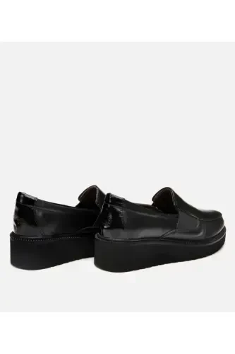 Genuine Leather Black Women's Loafer - 7