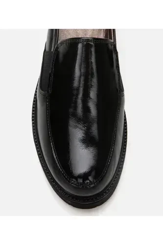 Genuine Leather Black Women's Loafer - 6