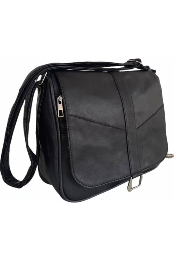 Genuine Leather Black Women's Shoulder Bag - 6