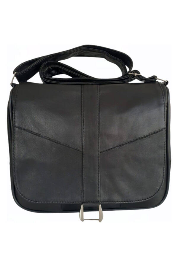 Genuine Leather Black Women's Shoulder Bag - 7