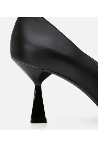 Genuine Leather Black Women's Stiletto - 4