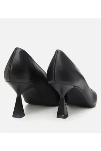 Genuine Leather Black Women's Stiletto - 5