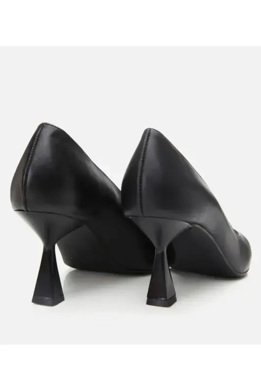 Genuine Leather Black Women's Stiletto - 5