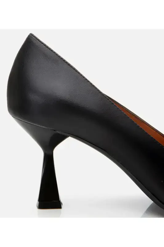 Genuine Leather Black Women's Stiletto - 7