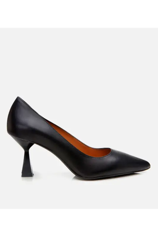 Genuine Leather Black Women's Stiletto - HOTIÇ
